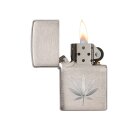 Zippo Feuerzeug - Hanfblatt chrom